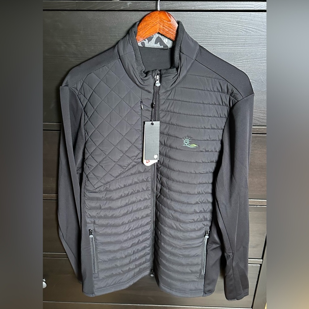New ~ Shepard (Black) Yukon Hybrid Jacket w/ Liberty National Golf Club Logo
